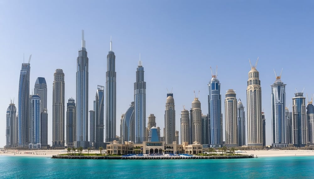 Dubai skyline with luxury travel experiences